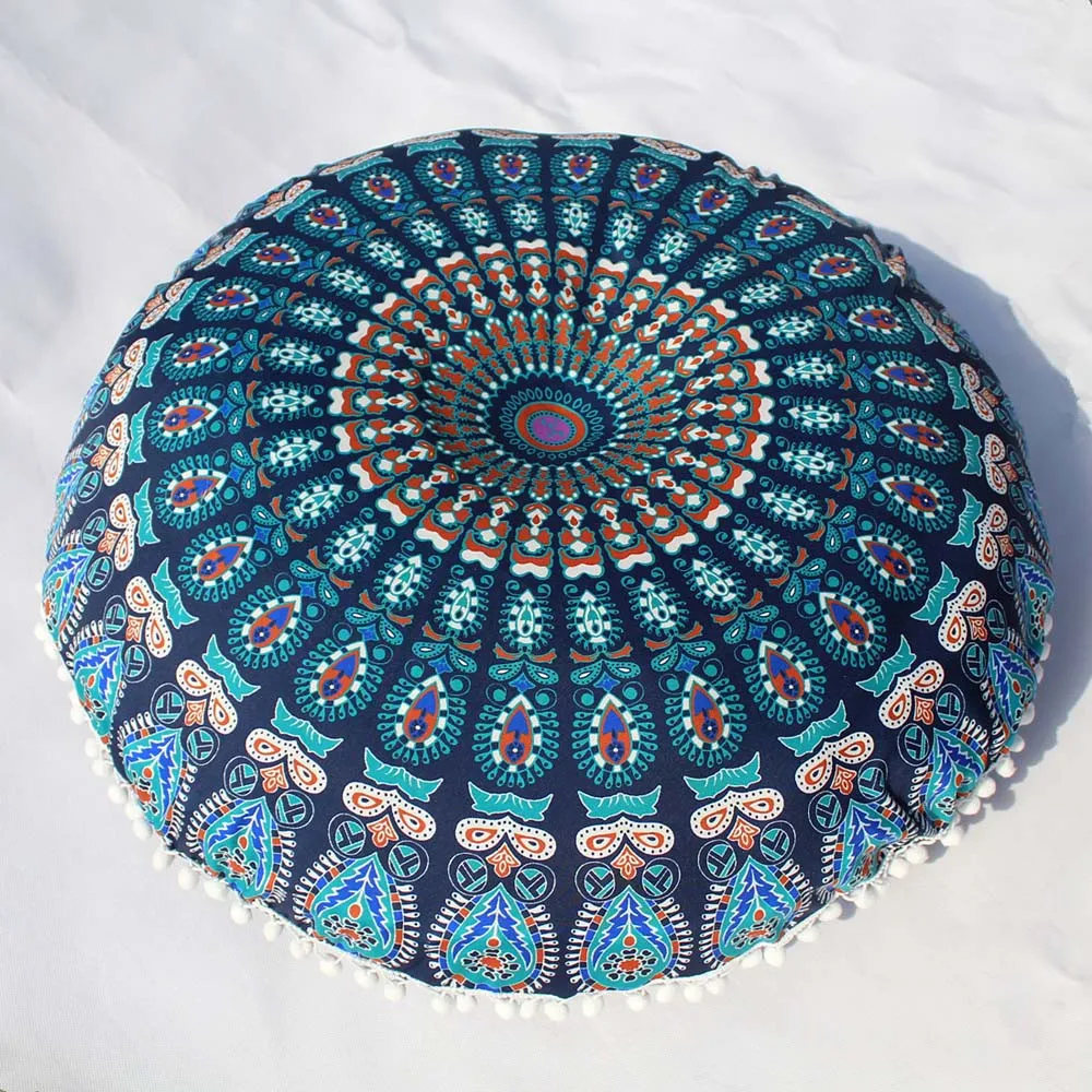 43*43 см индийские подушки с рисунком Мандала круглые богемные домашние подушки Чехол 2O929