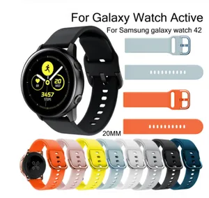 20mm 22mm silicone watchband for samsung galaxy watch active 42mm replacement bracelet band for huami amazfit bip/amazfit 2 1 Item image