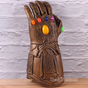 

With LED Light 1:1 Gloves Cosplay Thanos Avengers: Endgame Collectible Marvel Model Toy Trend Culiture 34cm