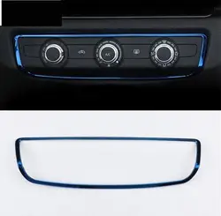 Стайлинга автомобилей Алюминий консоли декоративные блесток кнопку декоративная рамка для Audi A3 2014-2015 полосы света Frame внутренний пайетки