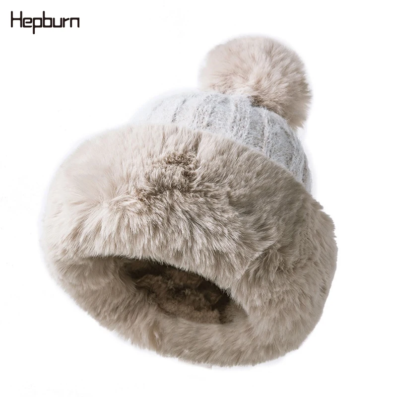 

Brand Winter Hat womens Wool cap Cotton Thick Beanie Hat winter hat Female Fashion High Quality Solid color Soft warm Hat