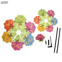 Три слоя цветы Ветер Spinner Игрушки в виде ветряной мельницы украшения сада Ветер колесо вертушка Цветочные Красочные Дети Детские игрушки Подарки