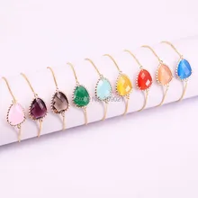 Мода 10 шт. золото Цвет Металл Кристалл Стекло бисера Шарм браслет-цепочка Модные украшения в смешанном Цвет