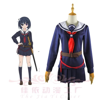 

[Customize] Anime Busou Shoujo Machiavellism figure Onigawara School Uniform Dress Full set Cosplay costume 2017 free shipping