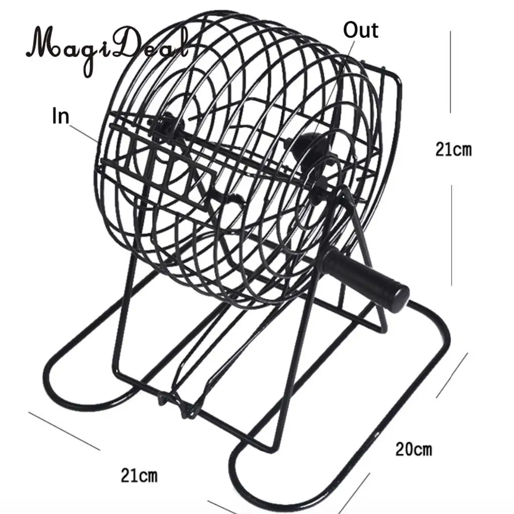 Classic Bingo Cage Game with 75 Ball 150 Token Marker 18 Card Christmas Gift for Club Pub Family Camping Hiking Games Supplies