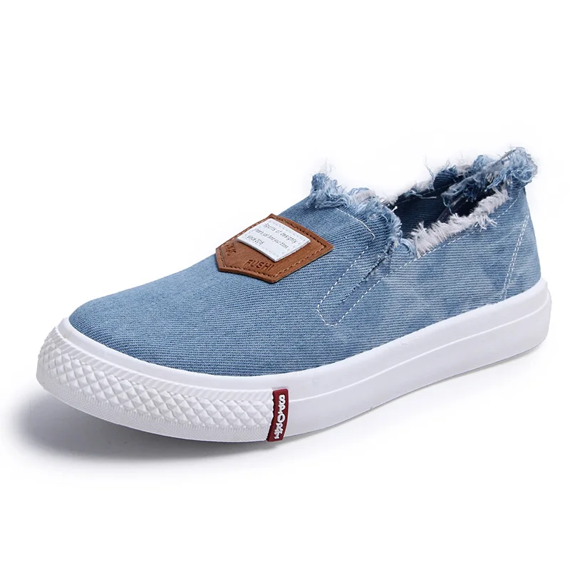 

2018 autumn new fashion simple denim casual shoes women trend comfortable breathable flat shoes.