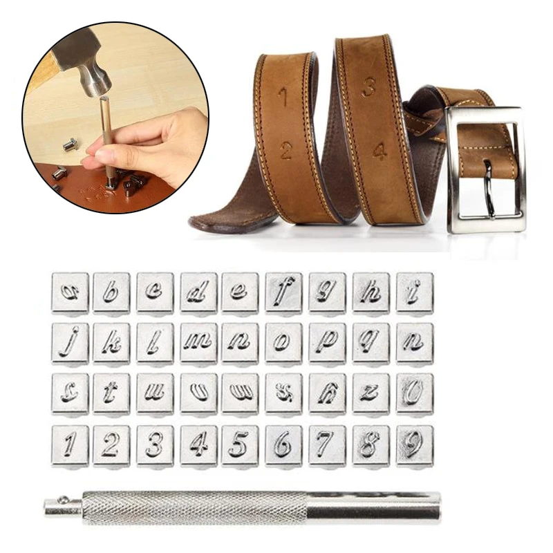 

Number Stamp Punches Leather Tools Parts Making DIY Crafts Kit Alloy Steel Printing Alphabet Practical
