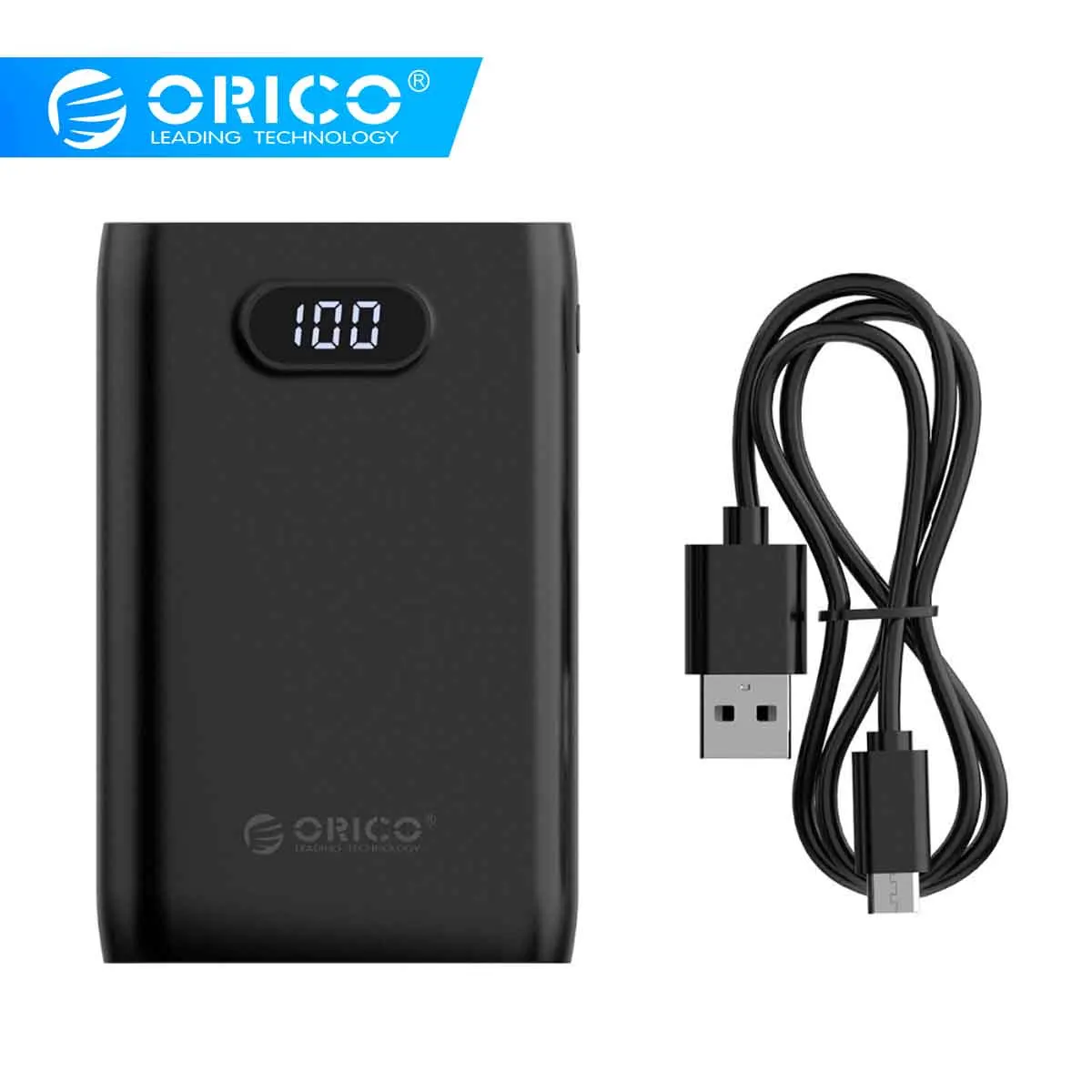  Banco de energía ORICO 10000mAh con pantalla de visualización de salida USB Dual banco de batería e