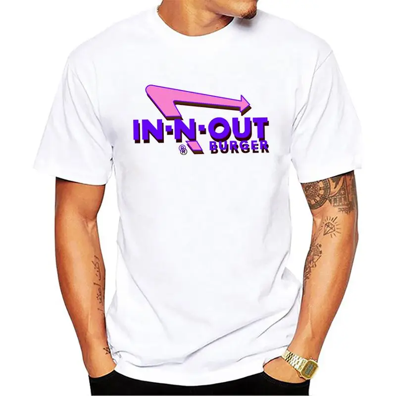 

Men Summer T Shirts IN N OUT LOGO Casual Short Sleeve Tops Printed 100% Cotton Boys T-shirt