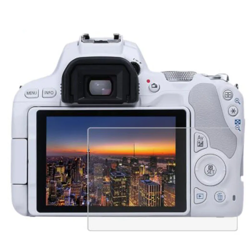 

2Pcs/Lot(1Film+1Wipe)For Digital SLR Cameras Canon EOS 200D Rebel SL2/Kiss X9 Screen Cover Protective Film Tempered Glass