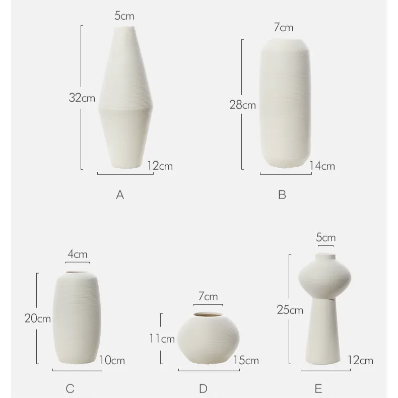 Европейская керамическая матовая Настольная Ваза, скандинавские белые настольные вазы для цветов, садовый цветочный горшок, украшение для домашнего декора
