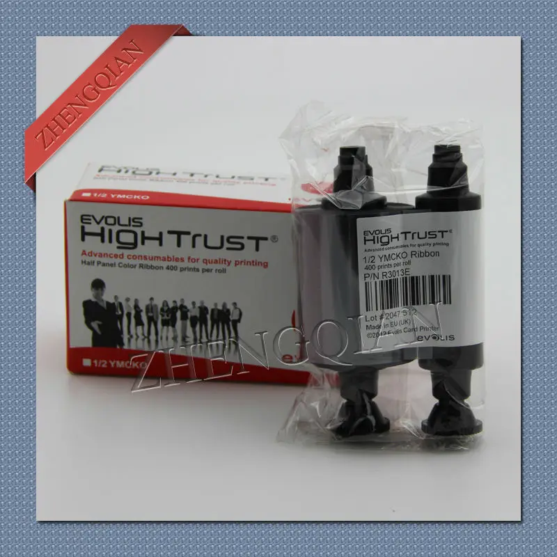 

High trust Evolis Pebble 4 plastic card printer color ribbon R3013 half panel