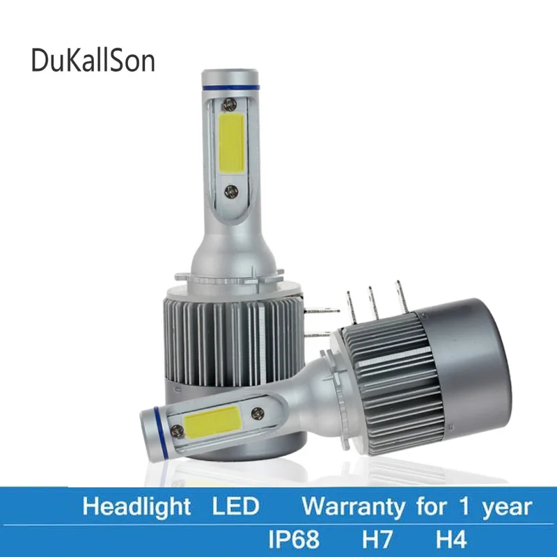 

2x H15 H7 H11 H4 LED Bulb 72W 8000LM Wireless Car Headlight Lamp DR L Conversion Driving Light Sourcing 6000K For MAZDA Audi BMW