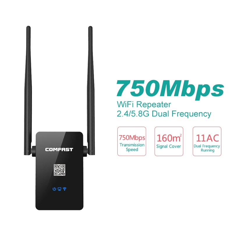 Comfast AC MI WIFI Router Dual Band 750Mbps 2.4GHz+5GHz 802.11AC 10dBI WI-FI Antenna wi fi extender Amplifier Repeater mi router