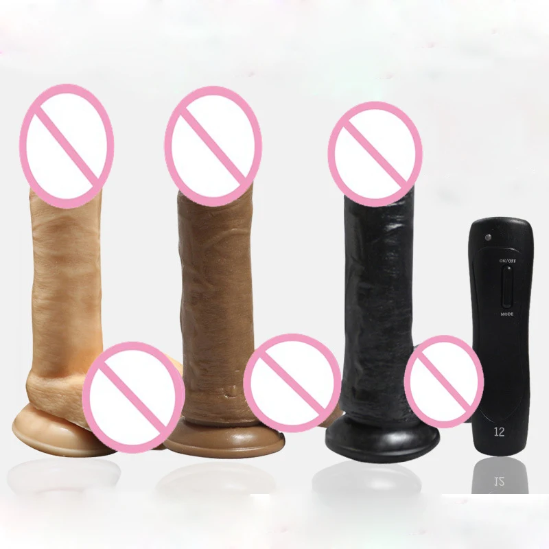 12 Speed Vibtator Realistic Big Vibrating Rotating Dildos Strong Suction Cup Textured Shaft Adult Products font