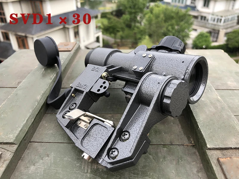 SVD 1x 30 Red Illuminated Hunting Riflescope Glass Reticle Tactical Optics Sights Shooting AK
