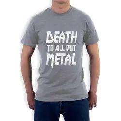 Смерть все, но из металла футболка пантера лозунг тяжелый металл сталь черный футболка больше Размеры и Цвета Большие европейские Размеры