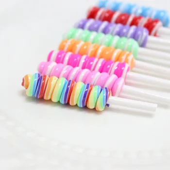 

8pcs Miniature Food Dessert Sugar Mini Lollipops For Doll House 1/12 Kitchen Furniture Toys Accessories