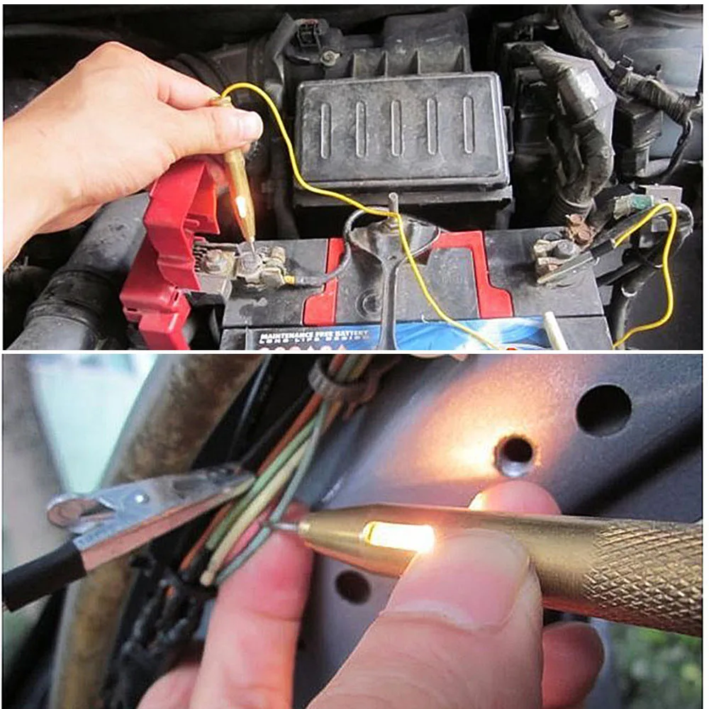 6V 12V 24V Car Circuit Tester Pen Auto Circuit Voltate Test Tool Probe DC 6V-24V Automobiles Motorcycles Trucks Boats Work