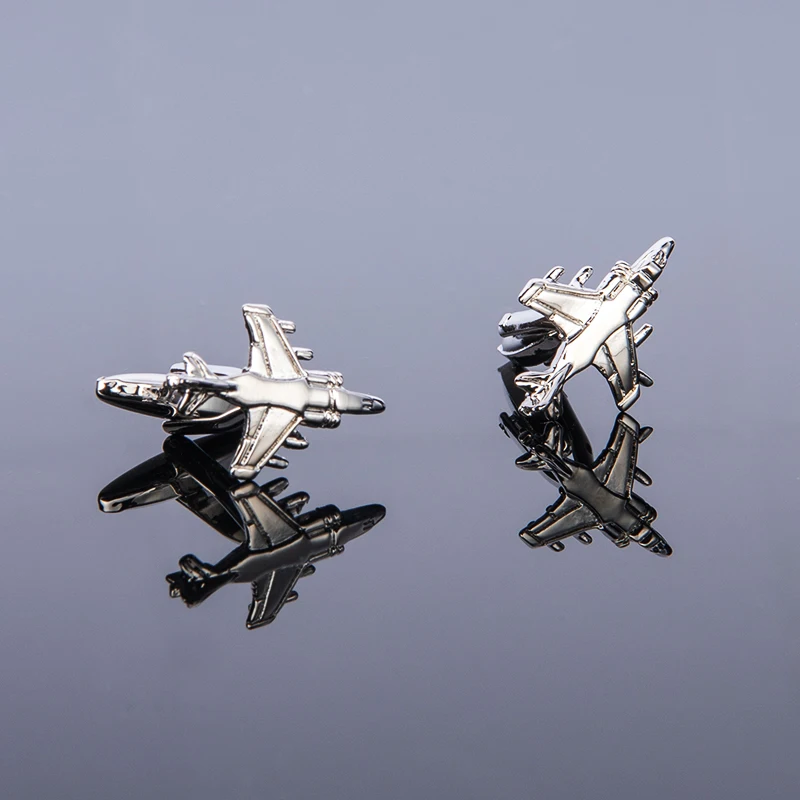 New High Quality Mens Design Airplane Cufflinks Helicopter Aircraft Cuff Links For Business Shirt Wedding Gift Free Shipping