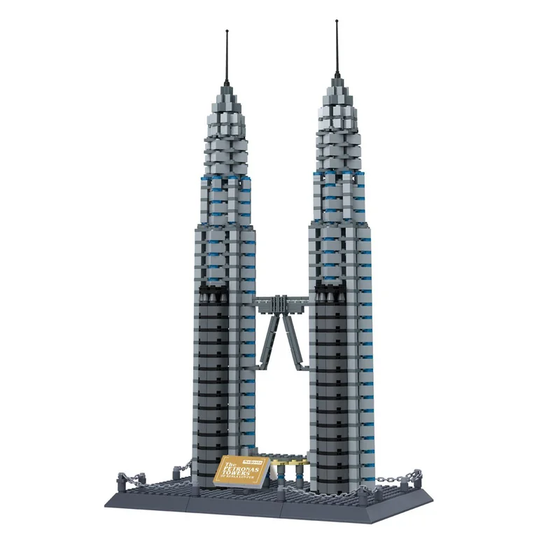 

Stavanger 1160pcs Children's Educational Blocks Fight Inserted  The World-famous Petronas Twin Towers Is Compatible With Legoe