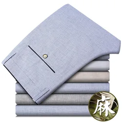 Icpans Algodón Traje de Lino Pantalones de Verano Delgado Y Transpirable Recto Vestido de Negocios Pantalones para Hombres Pantalones Formales de Oficina 2019 Icpans Algodón Traje de Lino Pantalones de Verano Delgado Y Transpirable Recto Vestido de Negocios Pantalones para Hombres Pantalones Formales de Oficina 2019