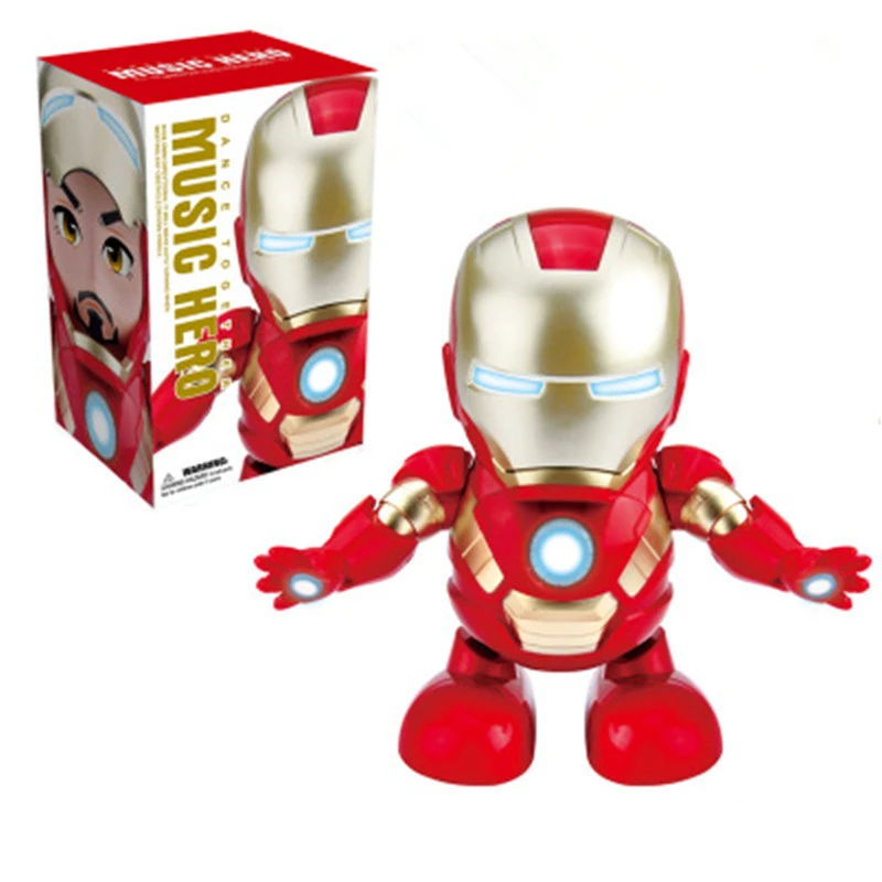 ディズニー アベンジャーズマンダンシングマシン スチールマンダンシングロボット 電気照明玩具 マーベル 電気シリーズ アイアンマン 子供向けギフト ノベルティ Action Figures Aliexpress