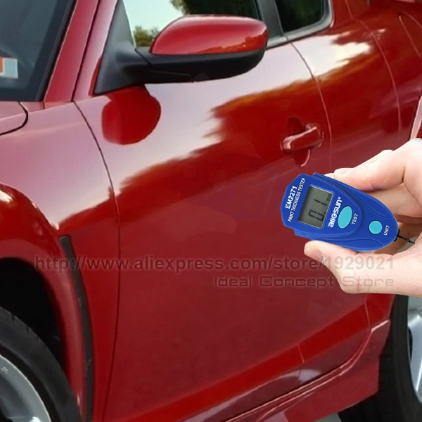 Мини-тестер толщины краски автомобиля измеритель толщины покрытия толщиномер покрытия 0~ 2,0 мм эпоксидная эмаль пластик с мешком