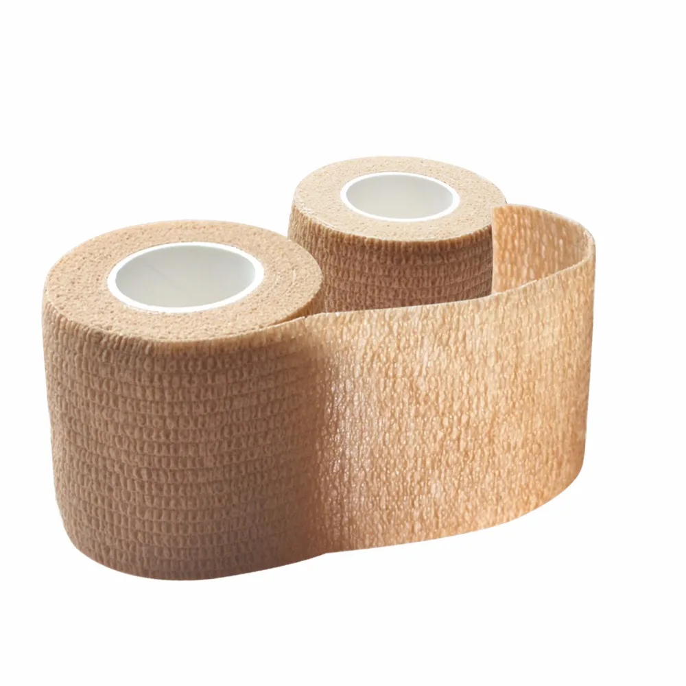 20pcs 5cm*4.5m Nonwoven Bandage Skin Color Wound Dressing Joint Protection Self Adhesive High Extensibility Emergency Kit