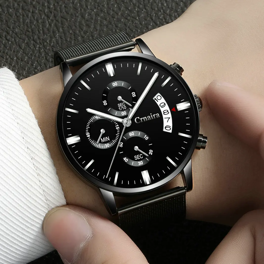 

Relogio Masculino Men Watches Top Brand Men's Chronograph Business Fashion Quartz Watch Military Wristwatches Saat For Gift