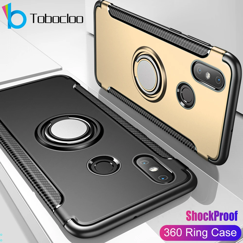 Case for XiaoMi Mi A2 Lite A1 8 SE 6 6X RedMi S2 Note 5 Pro 5A Prime 4 4X 4A 6A Plus Global Version Car Holder Ring Cases |