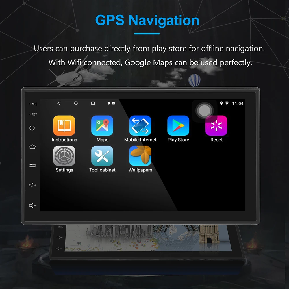 Универсальный автомобильный радиоприемник 7 дюймов 2 Din Android 8 1 1080P для NISSAN TOYOTA