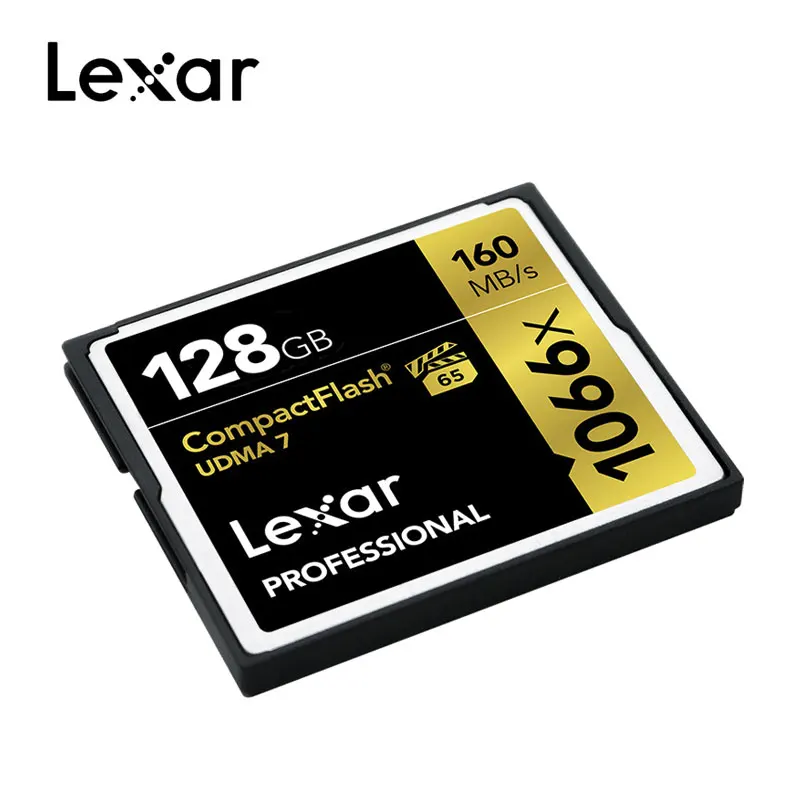 Новое поступление Lexar карта CF 1066x64 Гб оперативной памяти, 32 Гб встроенной памяти до 160 МБ/с. 16 ГБ 128 Гб карта памяти Compactflash для Full HD/3D и видео в формате 4 K