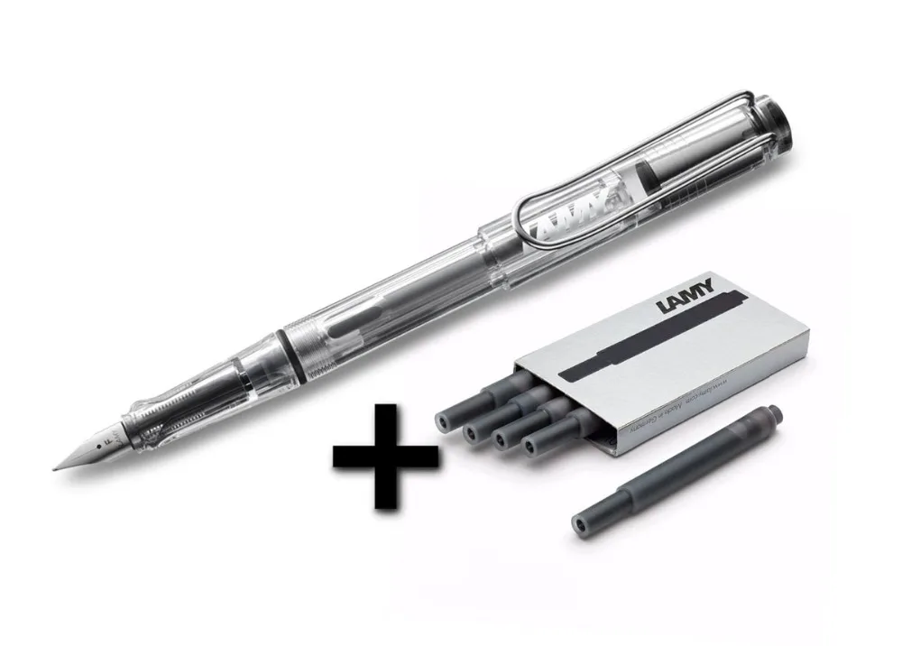 New Colors Arrive LAMY Safari Fountain Pen Fine Nib with 5 PCS Black