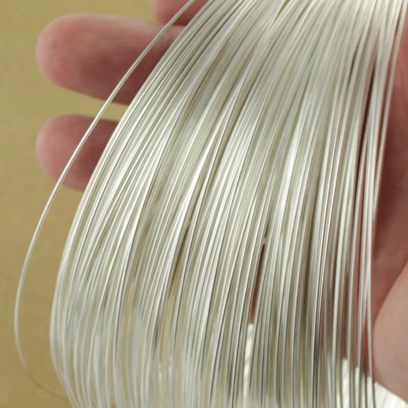 Free Shipping 10M/Roll 1.0mm Sterling Pure Silver 925 Round Wire