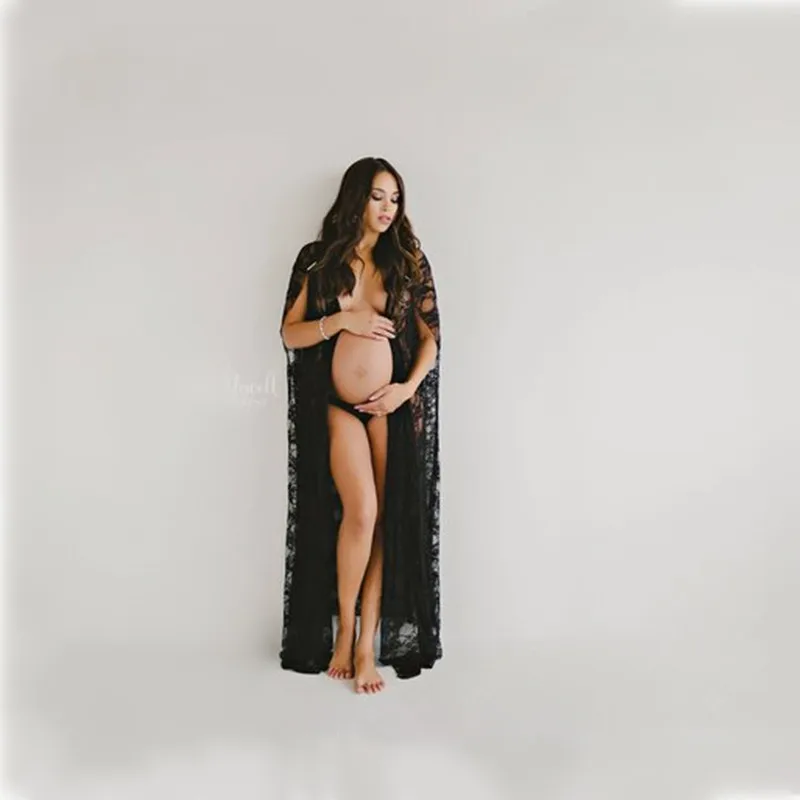

Le Couple Lace Cloak Maternity Photography Prop Cloak Maxi Dresses Maternity Photo Shooting Long Cloak Dress
