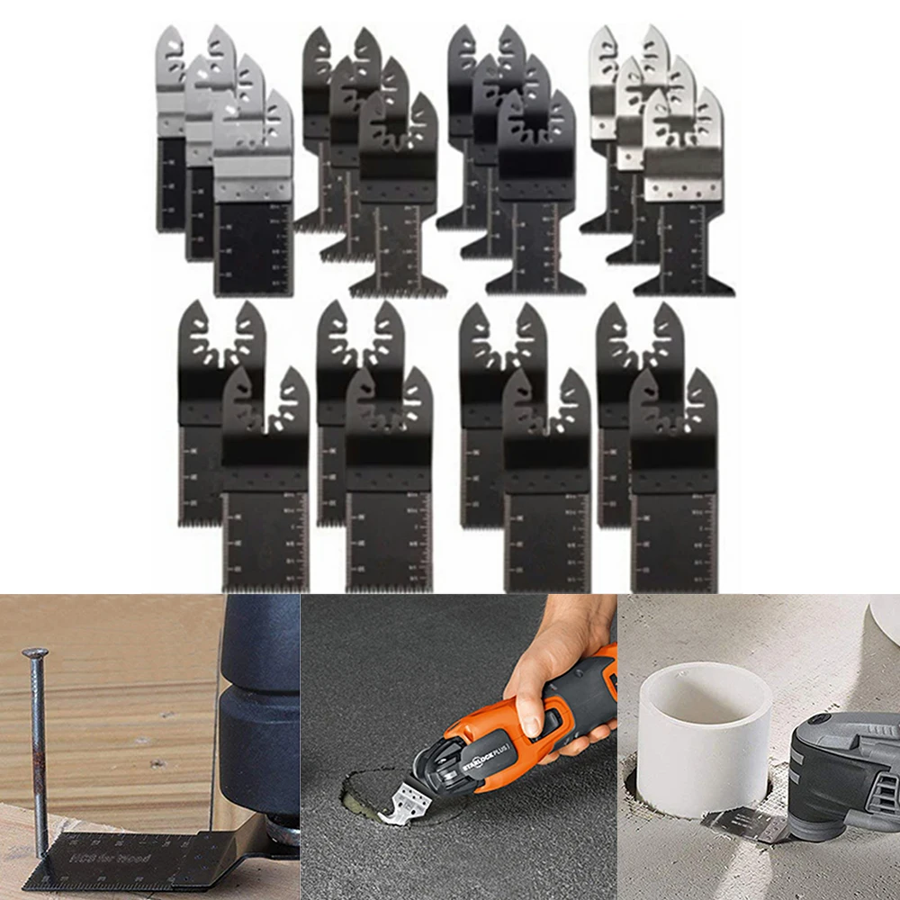 

20pcs Multi-Function Bi-metal Precision Saw Blade Oscillating Multitool Saw Blade For Hard Wooden PVC Cutting Multi-Tools 29