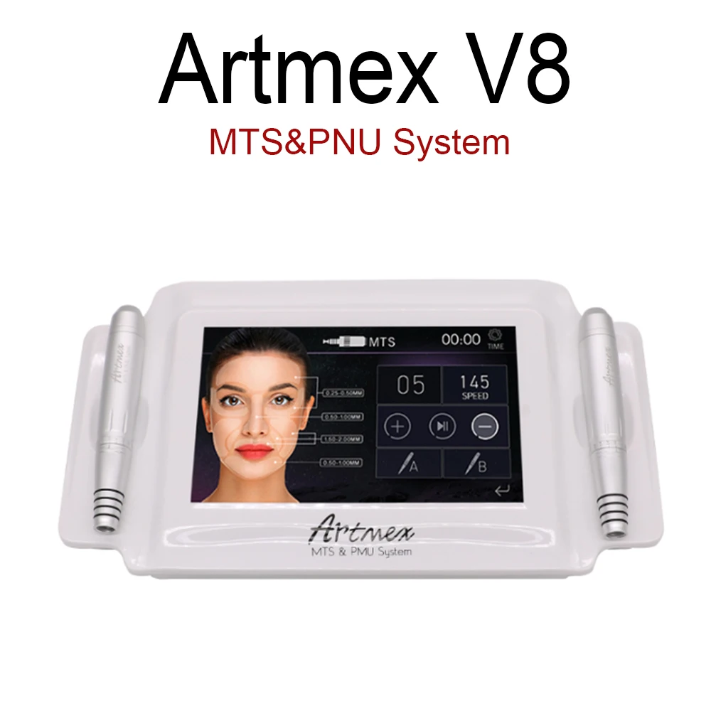

Artmex V8 Permanent Makeup Tattoo Machine Eye Brow Lip Rotary Pen Digital Electric MTS PMU System Makeup Machine