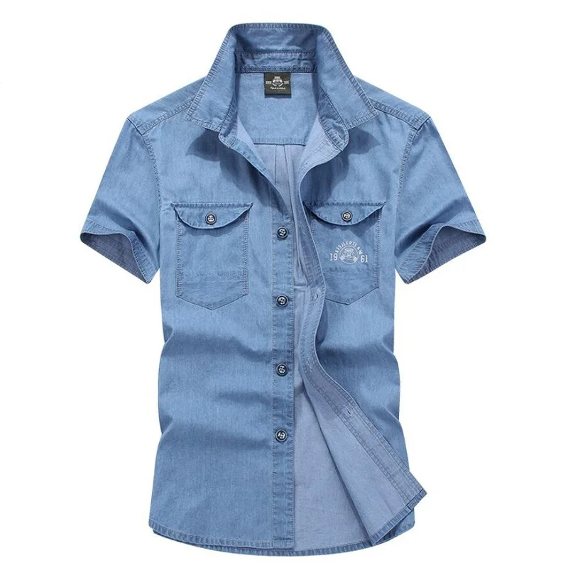 camisa jeans hombre