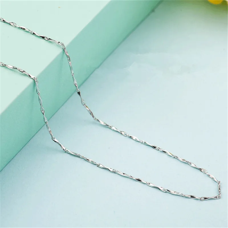 

Italy s925 stamped 40cm, 45cm, 40+5cm extension 1000/925 sterling silver ingot chain for fine jewellery
