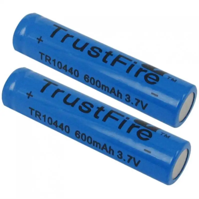 2 шт./лот TrustFire 3 7 V 10440 600mAh литий ионная аккумуляторная батарея для светодиодных