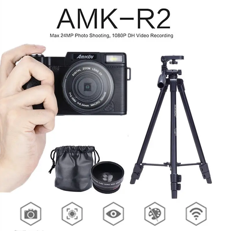 Buy AMKOV DSLR Cameras 3.0" TFT Rotatable Screen 1080P