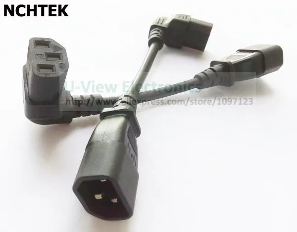 Силовой кабель NCHTEK IEC C14 штырь вверх C13 гнездо адаптер питания для настенного