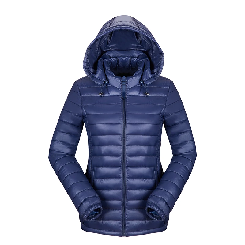 Dark blue Высококачественная зимняя женская хлопковая одежда, короткие куртки, пальто, модное легкое пальто, парки, Повседневная тонкая Стильная верхняя одежда размера плюс 4XL - Цвет: Dark blue