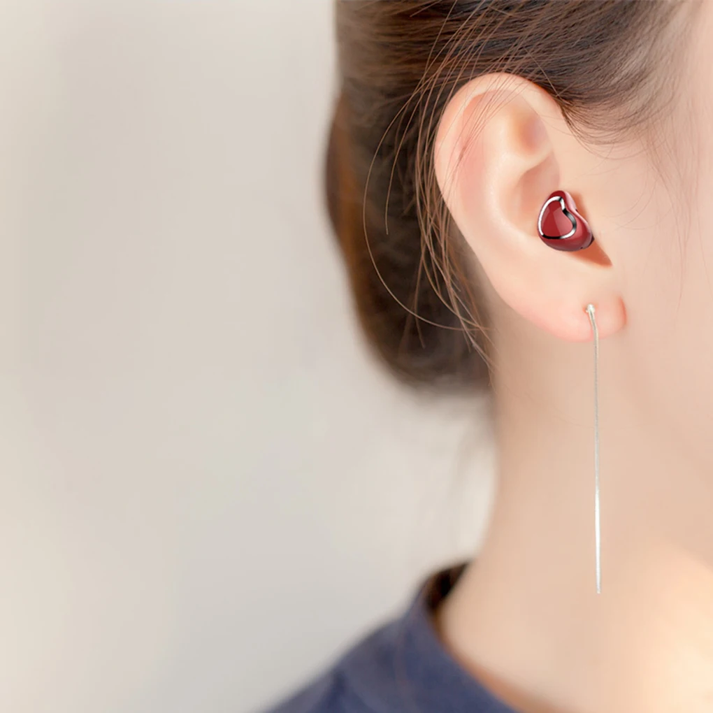 В форме сердца Bluetooth 4,1 телефон планшет одно ухо в ухо гарнитура беспроводные наушники вкладыши