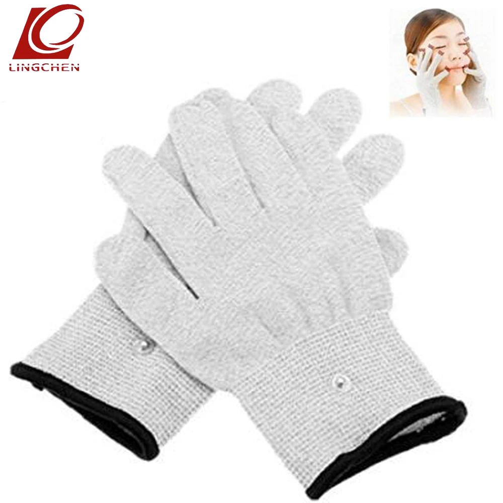 2pcs/1pair Conductive TENS Massage Gloves for TENS Physical Therapy