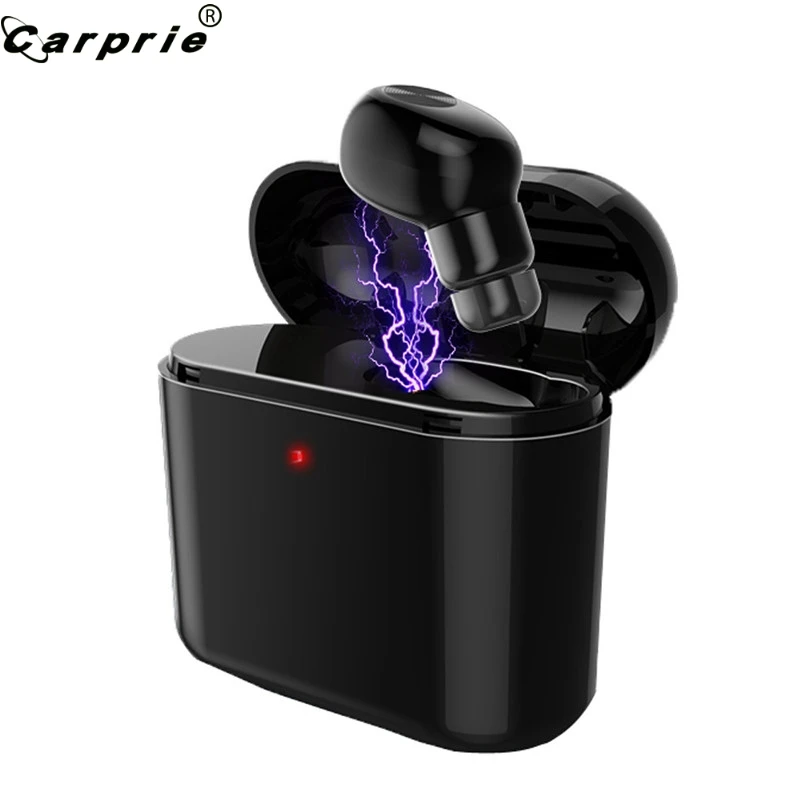 

CARPRIE Single Mini Wireless Bluetooth Earphone Earbuds With Portable Charging Box In Ear Noise Reduction Invisible Headset 906