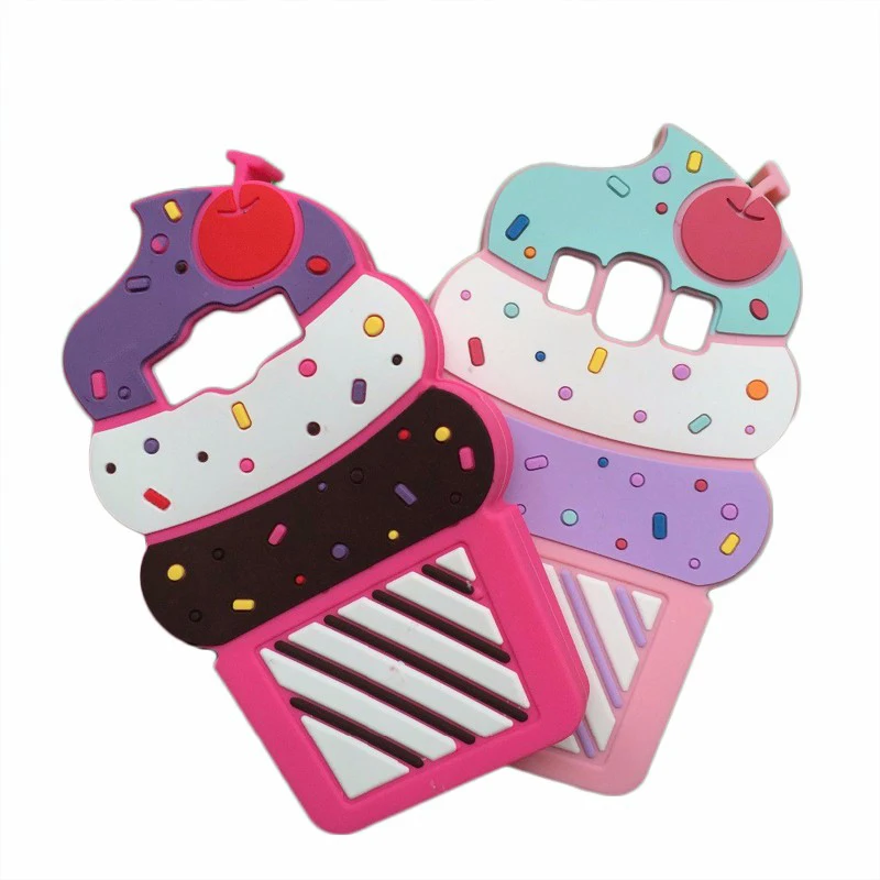 

3D Ice Cream Soft Silicone Case For Samsung Galaxy J1 Ace Mini J2 J3 J5 J7 2017 2016 J320 J510 J710 J720 Phone Back Cover