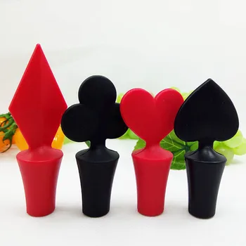 

Wine Bottle Stopper Leak Free Kitchen Accessories Poker Shaped Silicone Portable Non-toxic Bar Tools Champagne Beverage Supplies