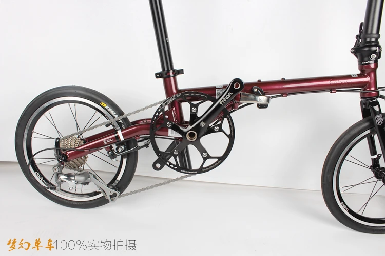 Discount Ultra-light 9-speed chrome-molybdenum steel folding bike High quality Cost-effective bicycle Retro travel driving leisure BMX 24